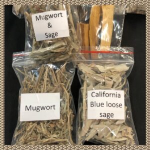 Sage and smudging items